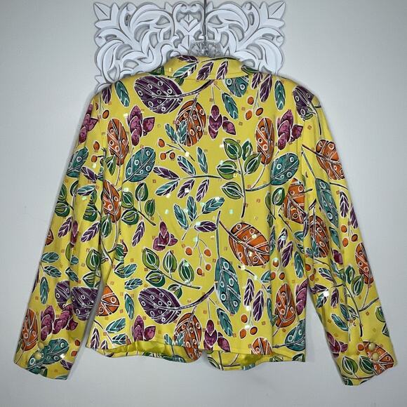 REDD Jeans size 10 Denim JACKET Button-up Pockets Long Sleeves Lined YELLOW - Picture 11 of 16